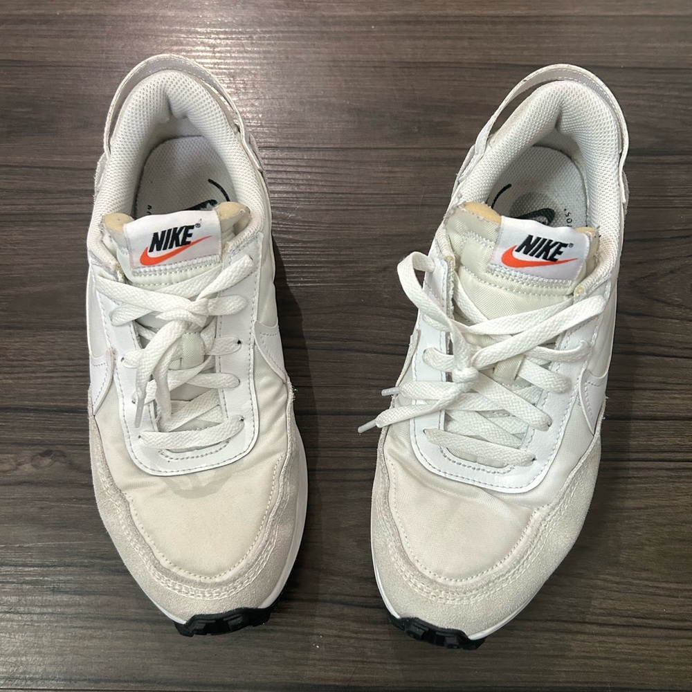 Nike Cream and White Athletic Shoes